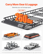 Universal Roof Rack Cargo Carrier Basket 84x39x4.1 in Car Top Luggage Holder Bag