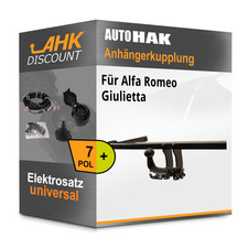 Für Alfa Romeo Giulietta 10- AUTO HAK Anhängerkupplung abnehmbar + 7polig E-Satz