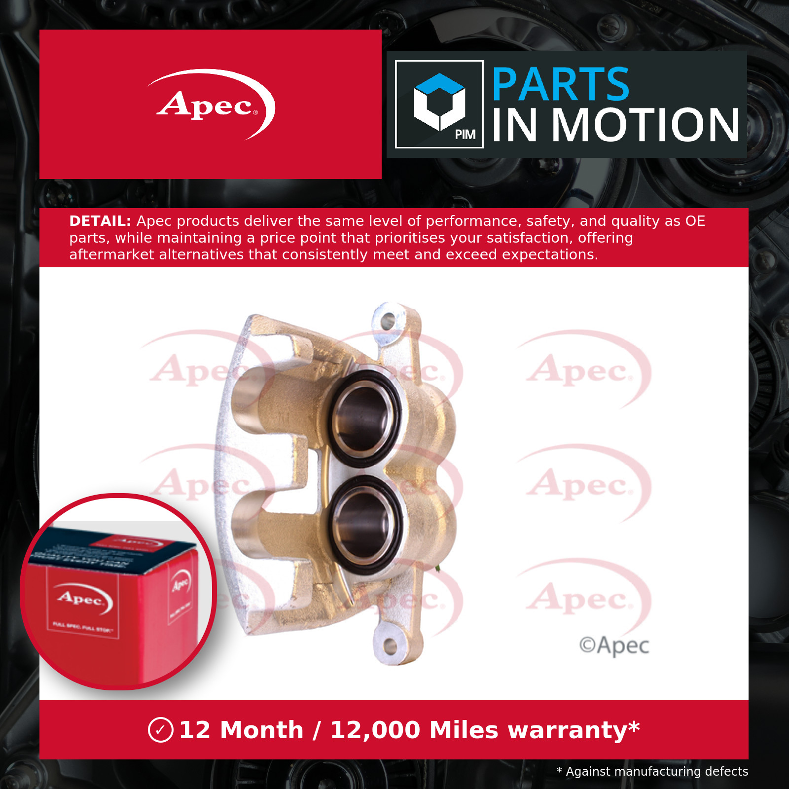 Brake Caliper RCA102 Apec 1434147 1553793 6C112B120BA 6C112B120BB Quality New