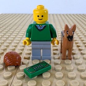 LEGO Creator, Pet Shop: Green Sweater Owner + Dog, MONEY, twn140, 10211, 2011