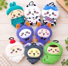 Chiikawa Halloween Plush Doll Pouch Complete Set of 8 Parade 18cm Japan NEW