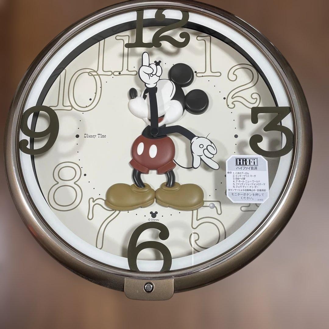 Seiko Disney Mickey Mouse Wall Clock Metallic 6 Songs Melody