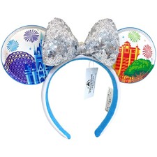 US Disney-Parks WDW Park Icons Castle Minnie Mouse Ears Headband New 2026