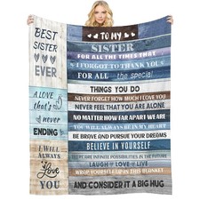 Soft Throw Blanket Sister Gift - Perfect for Sister, Mother's Day, Christmas ...