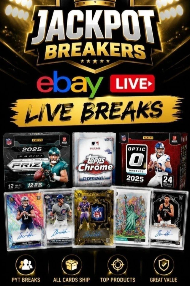 NFL & MLB LIVE BREAKS, SINGLES, PACKS, BOXES !