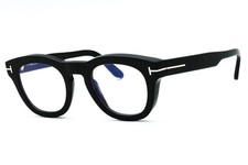 Tom Ford Ft 5873 B 001 Black Clear Blue Block 49mm Eyeglasses Tf5873 New Tom Ford Ft 5873 B 001 Black Clear Blue Block 49mm Eyeglasses Tf5873 New