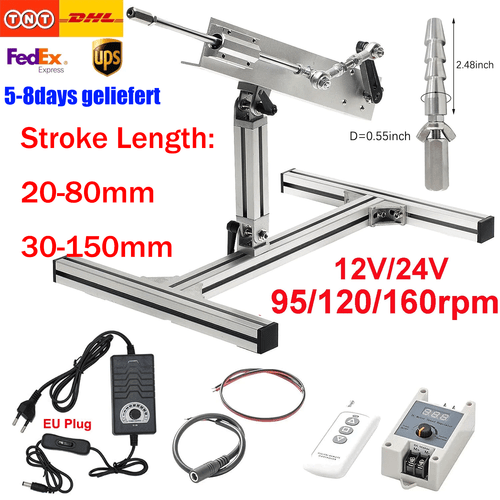 Linearantrieb Elektrischer Hubkolbenmotor 12V 24V 150mm 80mm 45rpm 95rpm 120rpm - Bild 1 von 28