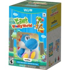Image of Yoshi's Woolly World + Light Blue Yarn Yoshi Amiibo [Nintendo Wii U]