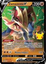 Zamazenta V - 018/025 - Pokemon Celebrations Sword & Shield Ultra Rare Card NM