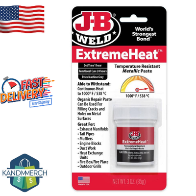 #ad JB Weld EXTREME HEAT Temperature Resistant Metallic Paste Automotive Repair 3Oz $10.80