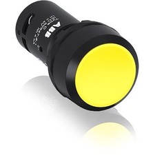 1pc ABB CP1-10Y-10 Pushbutton Switch, Non-Illum, Flush, Black Plastic Bezel