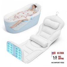 Full Body Bathtub Pillow with Lumbar Support, 5D Air Mesh Bathtub Cushion for