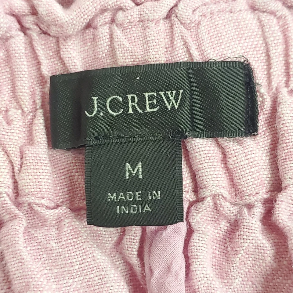 Mameluco de lino de gran tamaño J Crew para mujer talla M rosa playa viaje costero vacaciones Foto 4 de 4