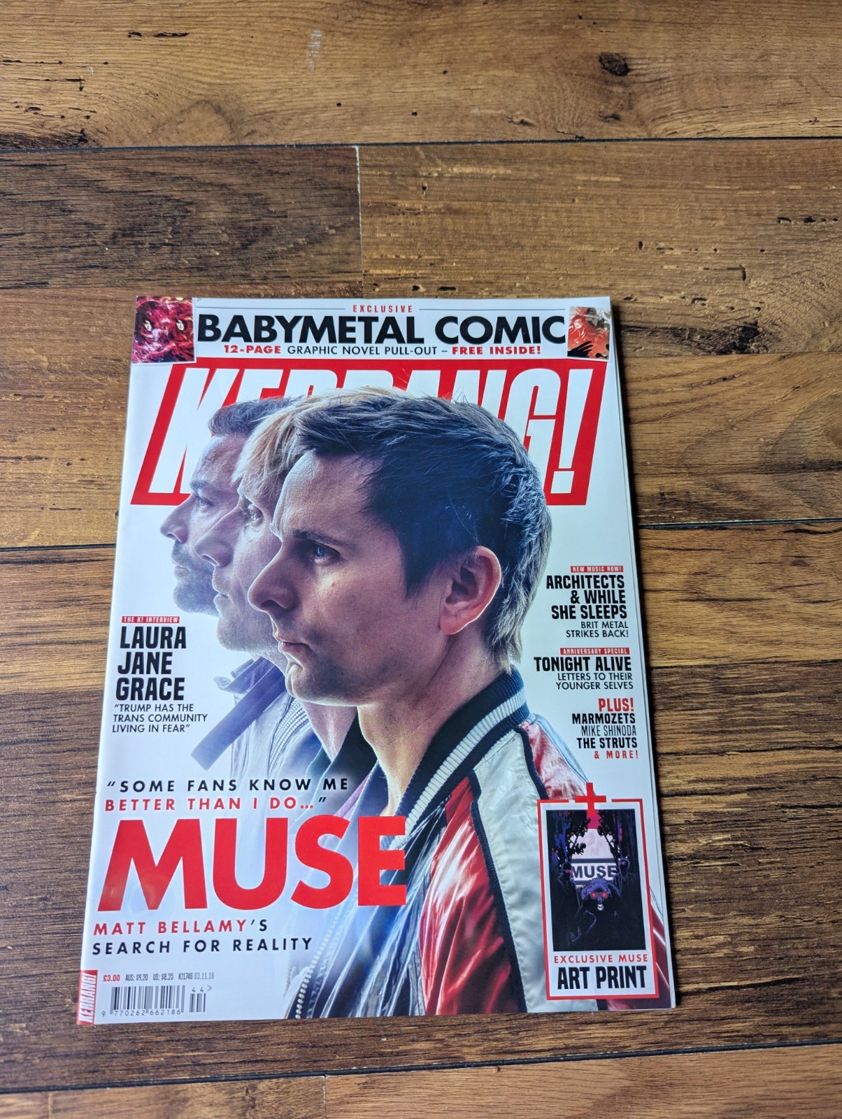Kerrang! 1746 Muse + Art Print, Babymetal 12-page Graphic Novel, Tonight Alive