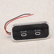 Dual USB Ports Type C Fast Charger Socket Power Outlet 12V-24V Car Boat RV