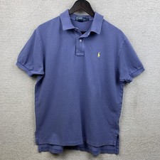 Polo Ralph Lauren Polo Shirt Mens Large Purple Blue Short Sleeve Classic Fit