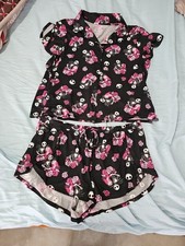 Disney Tim Burton Nightmare Before Christmas Pajamas Set Shorts Shirt Size XL