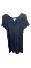Old Navy Black Eyelet Tunic Dress-Lined-Women's Large-Beach-Brunch-Travel