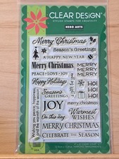 306 Hero Arts Holiday Sayings Christmas Winter Greeting Sentiments Stamp Set