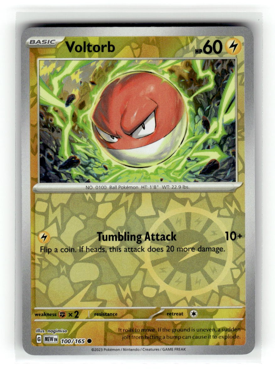 Voltorb 100/165 Common 151 Pokemon Reverse Holo Near Mint