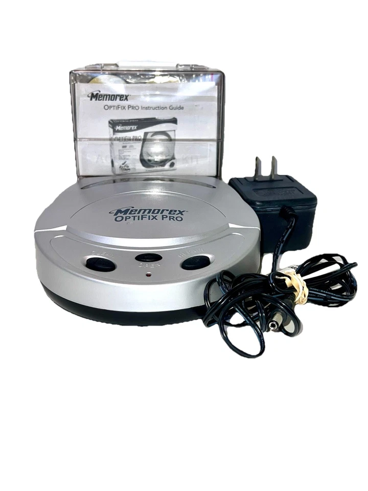 Disc Cleaning Memorex OptiFix Pro Motorized CD, DVD,Game Repair System WORKS - Image 2 of 4