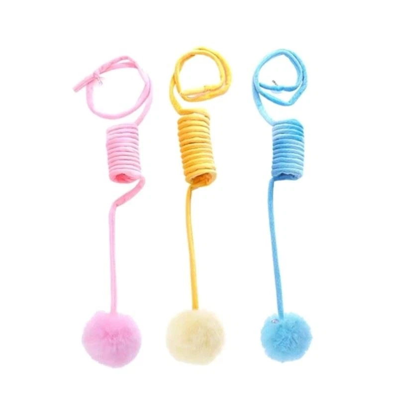 Set of 3 Plush Colorful Spring Cat Plush Coils Cat Spring Toy Stretchy Coils