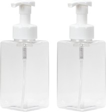 Foaming Soap Dispenser, Refillable Plastic Pump Bottles for Liquid Hand Soap, 15