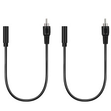 2 Pack 3.5Mm 1/8" TS Mono Female to RCA Male Plug Jack Adapter Connector Convert