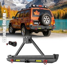 Rear Bumper W Tire Carrier 2 Hitch Receiver For Jeep Cherokee Xj 1984-2001 Rear Bumper W Tire Carrier 2 Hitch Receiver For Jeep Cherokee Xj 1984-2001