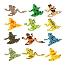 12pcs Frog Animal Figure Toy PVC Doll Small Figurine Birthday Gifts