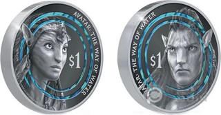 NEYTIRI AND JAKE Avatar Set 2 x 1 Oz Silber Münzen 1$ New Zealand 2023