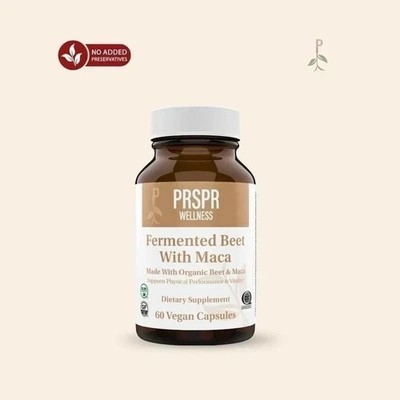 Fermented Beet containing Maca by PRSPR Wellness - 60 Vegan Organic Capsules