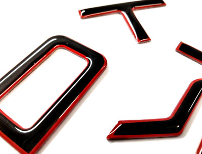3D RED BLACK DOMED TRD UPPER GRILLE LETTERS FOR TOYOTA TUNDRA 2022 - 26 US MADE