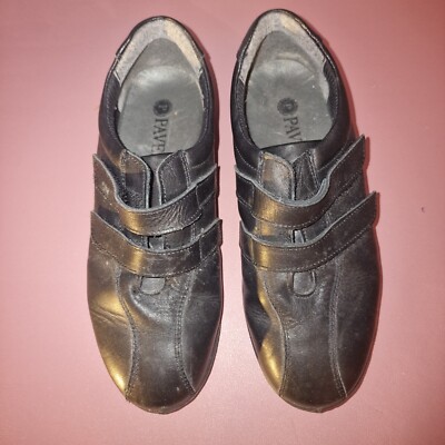 Ladies Pavers Leather Shoes Size UK4 EU36 in Navy with Hook