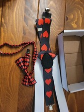 Hearts Bow Tie and Suspender Set