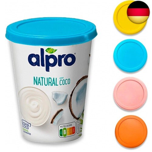 XILMARK JoghurtDeckel 500g, Wiederverwendbarer Deckel für Joghurtbecher, - Bild 1 von 7