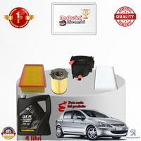 Inspektionskit Filter + ÖL Peugeot 307 1.4 HDI 16V 68KW 92CV Von 2004->