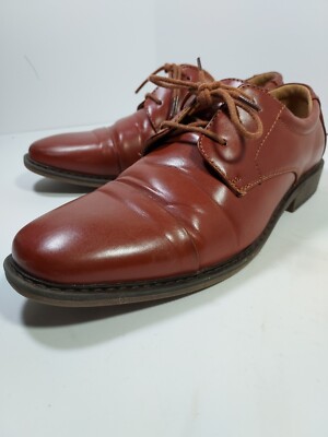 Men Dress Shoes Size Stacy Adams 43398-221 Brown Leather - Main Image