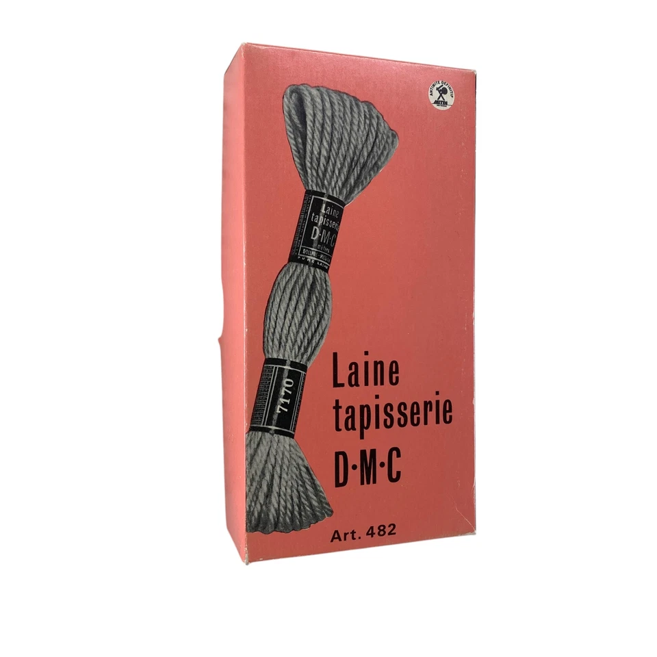 DMC Ecru Embroidery Wool 10 Skeins Original Box Laine Tapisserie Vintage New - Image 4 of 4
