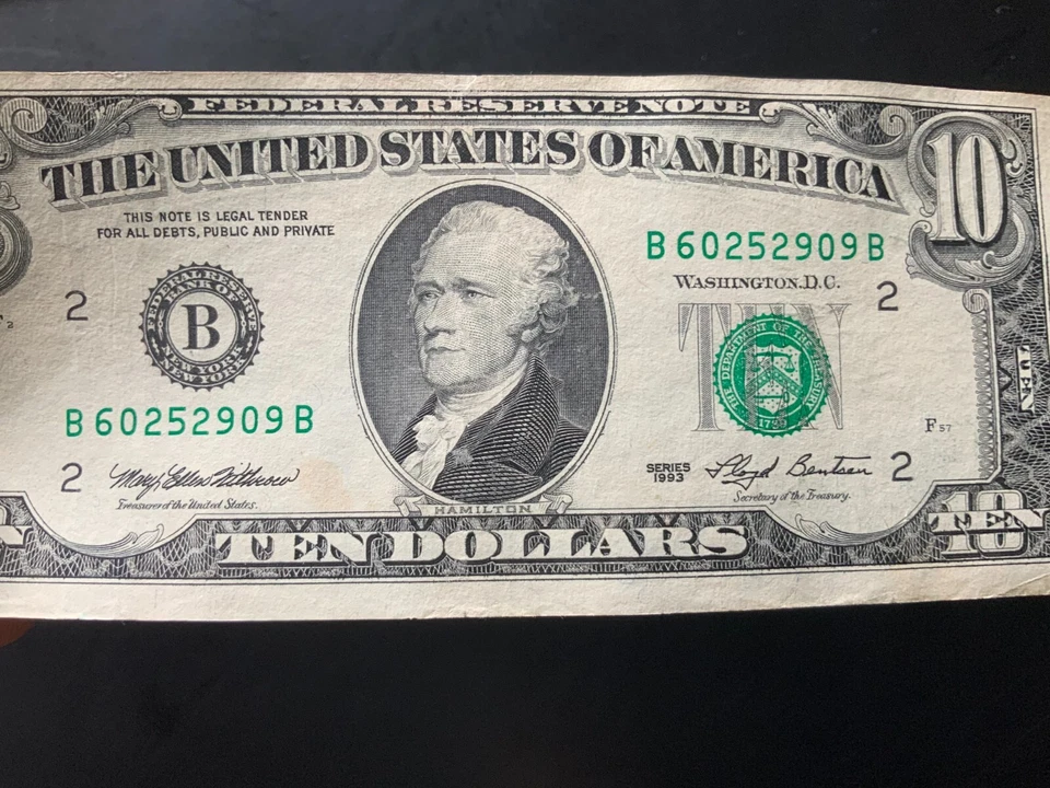 1993 $10 DOLLAR BILL B60252909B (BB) - Image 4 of 4