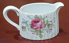 Lefton China Creamer Vintage Numbered K2276 Hand Painted Pink Rose Flower