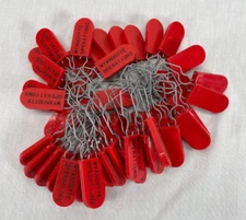 Red Security Plastic Padlock Seals (Bundle of 50)
