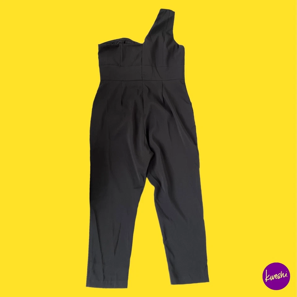 Mono corpiño LAVISH ALICE para mujer de un hombro, volante delantero, negro, Reino Unido 18 Foto 2 de 4