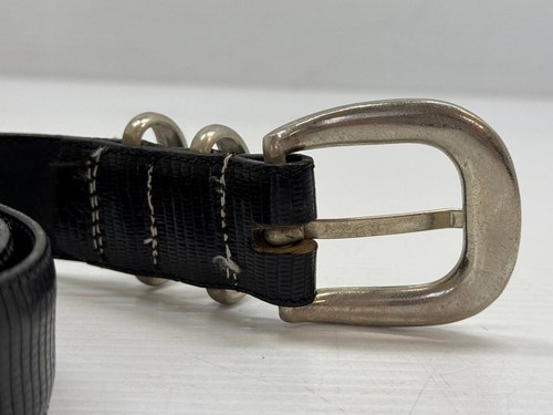 Mens Black Leather Braided Belt Made in Spain - Picture 3 of 9