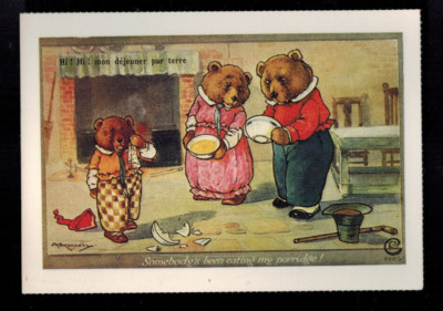 PC-1936* Beverly Port Vintage Postcard 1987*The Three Bears
