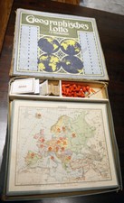 Geographisches Lotto Jos. Scholz Mainz um 1910- Gesellschaftsspiel
