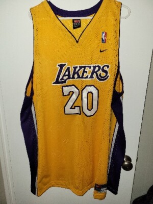 Team Nike Los Angeles Lakers Gary Payton Jersey Mens 4XL