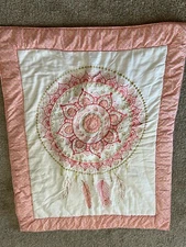 Levtex Baby Little Feather Coral Pink Quilt Blanket