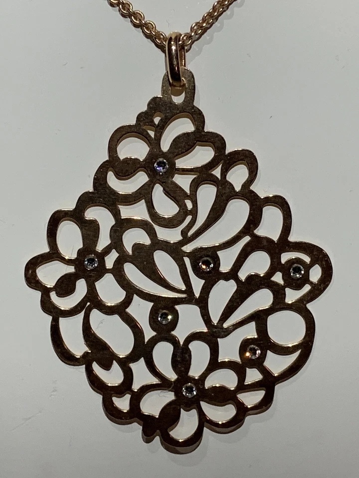 Бронзовый кулон с цветочным узором из золотистого хрусталя Milor Italia - Изображение 3 из 4