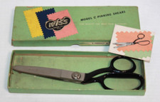 Vintage Wiss Model C Pinking Shears Scissors Box  Instructions
